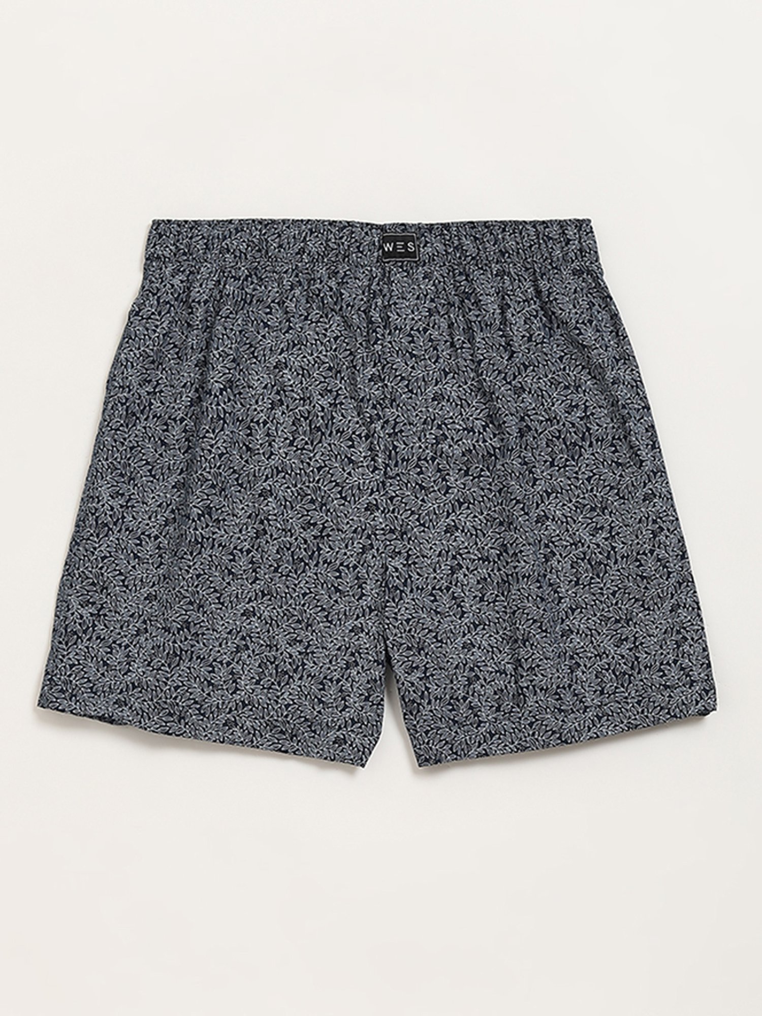 WES Lounge by Westside Navy Printed Relaxed-Fit Boxers - Pack of 2