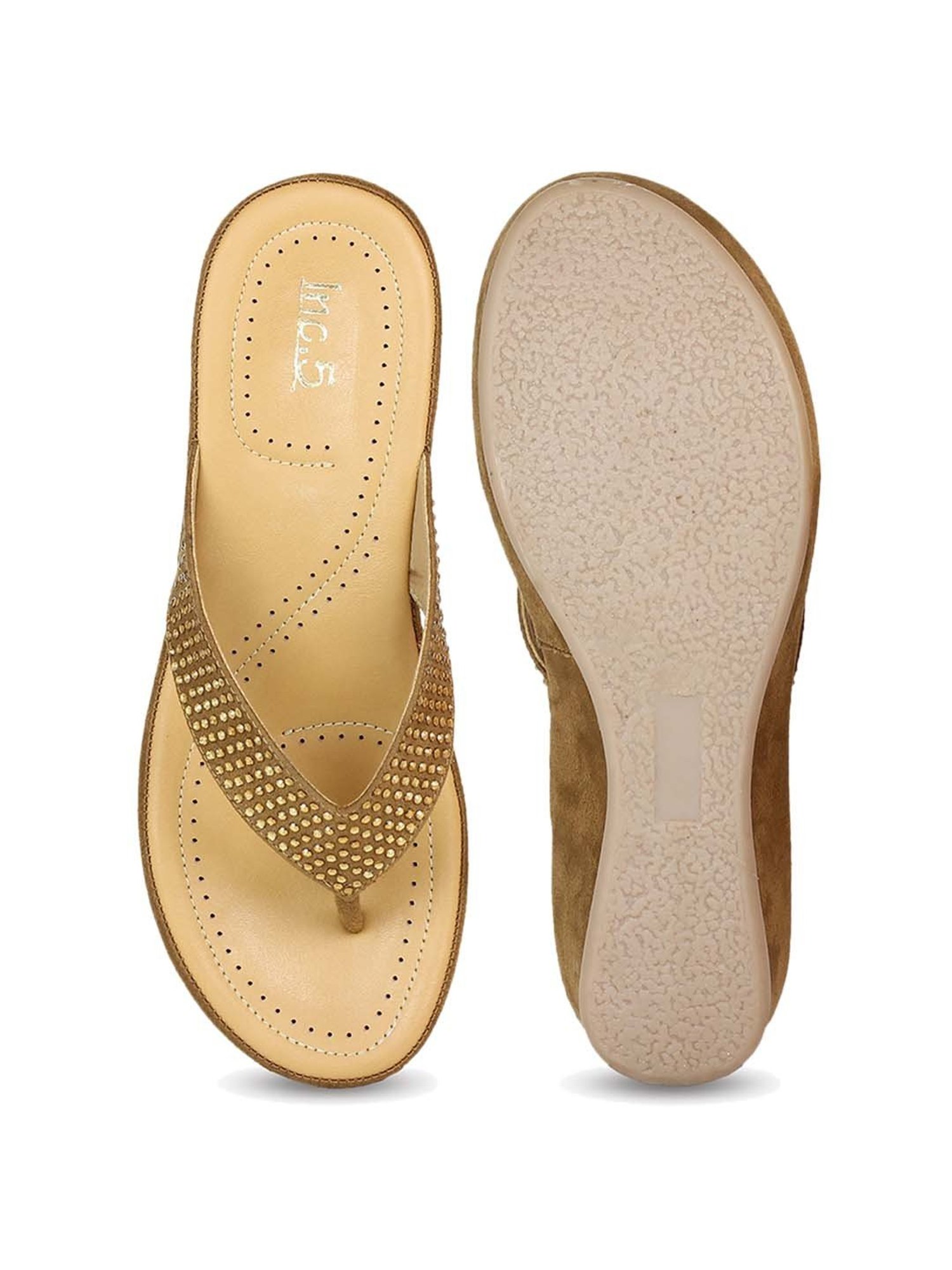 Inc.5 Women's Tan Thong Wedges
