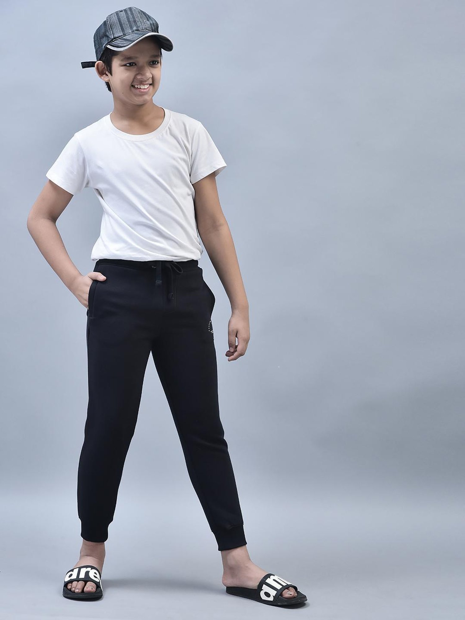 Crimsoune Club Boys Navy Solid Joggers