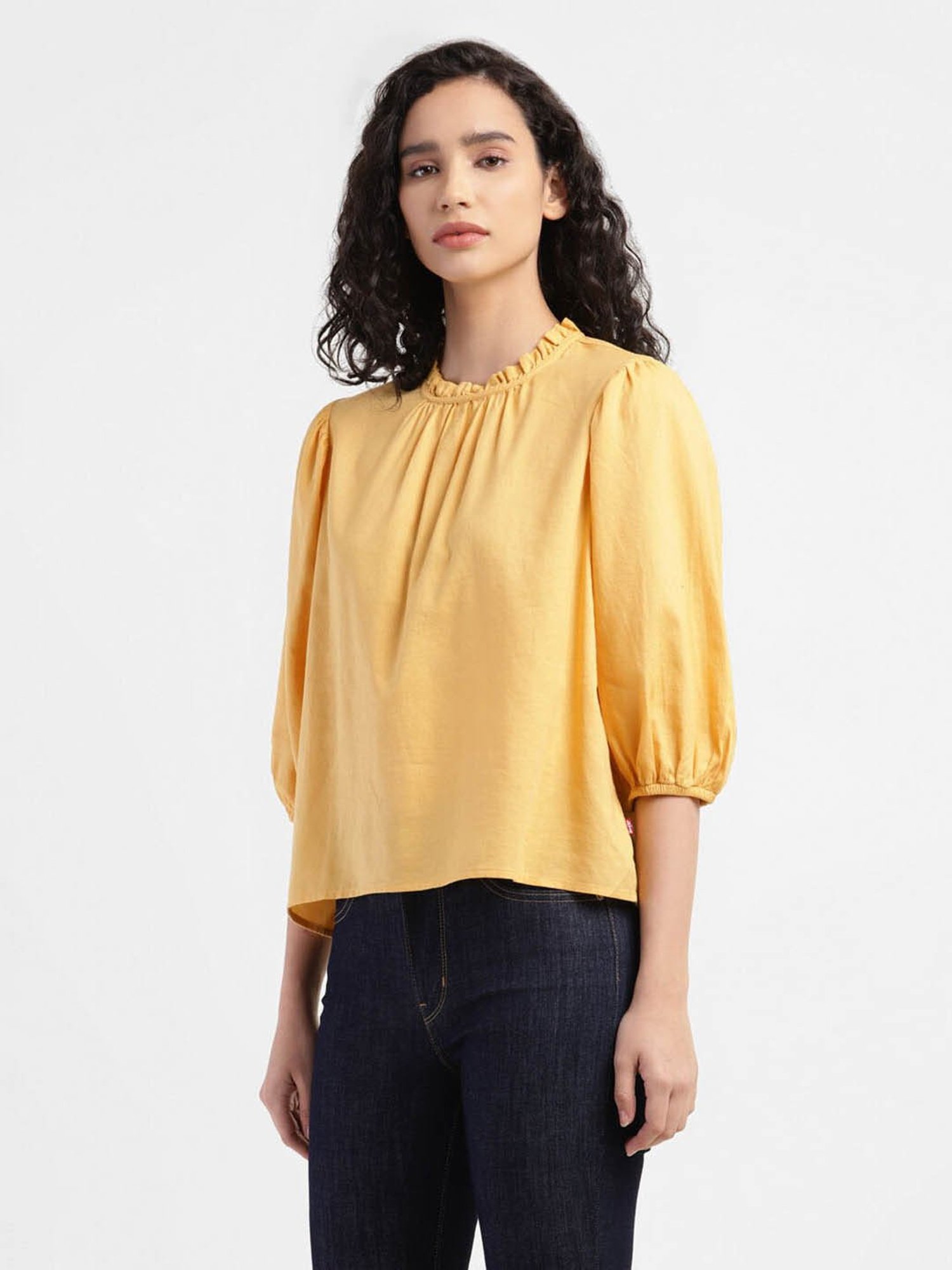 Levi's Yellow Cotton Top