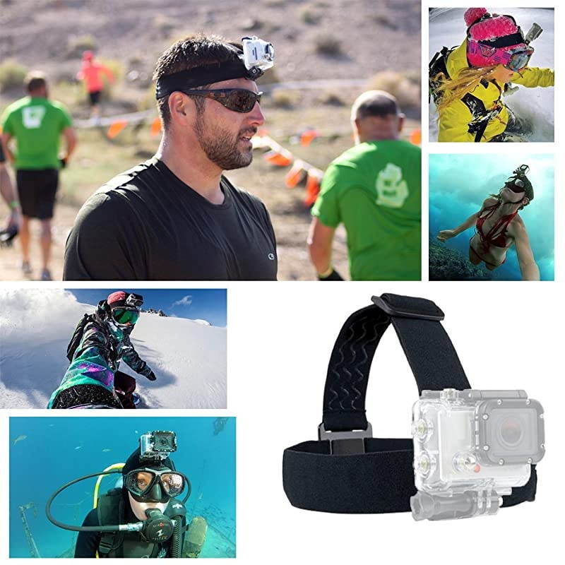 Accessories Compatible with Gopro Hero 7 6APEMANAKASO EK7000 Brave 6Crosstour Waterproof Action Camera Head Strap Chest Harness Car Suction Cup Floating Handle Grip Bike Handlebar Mount