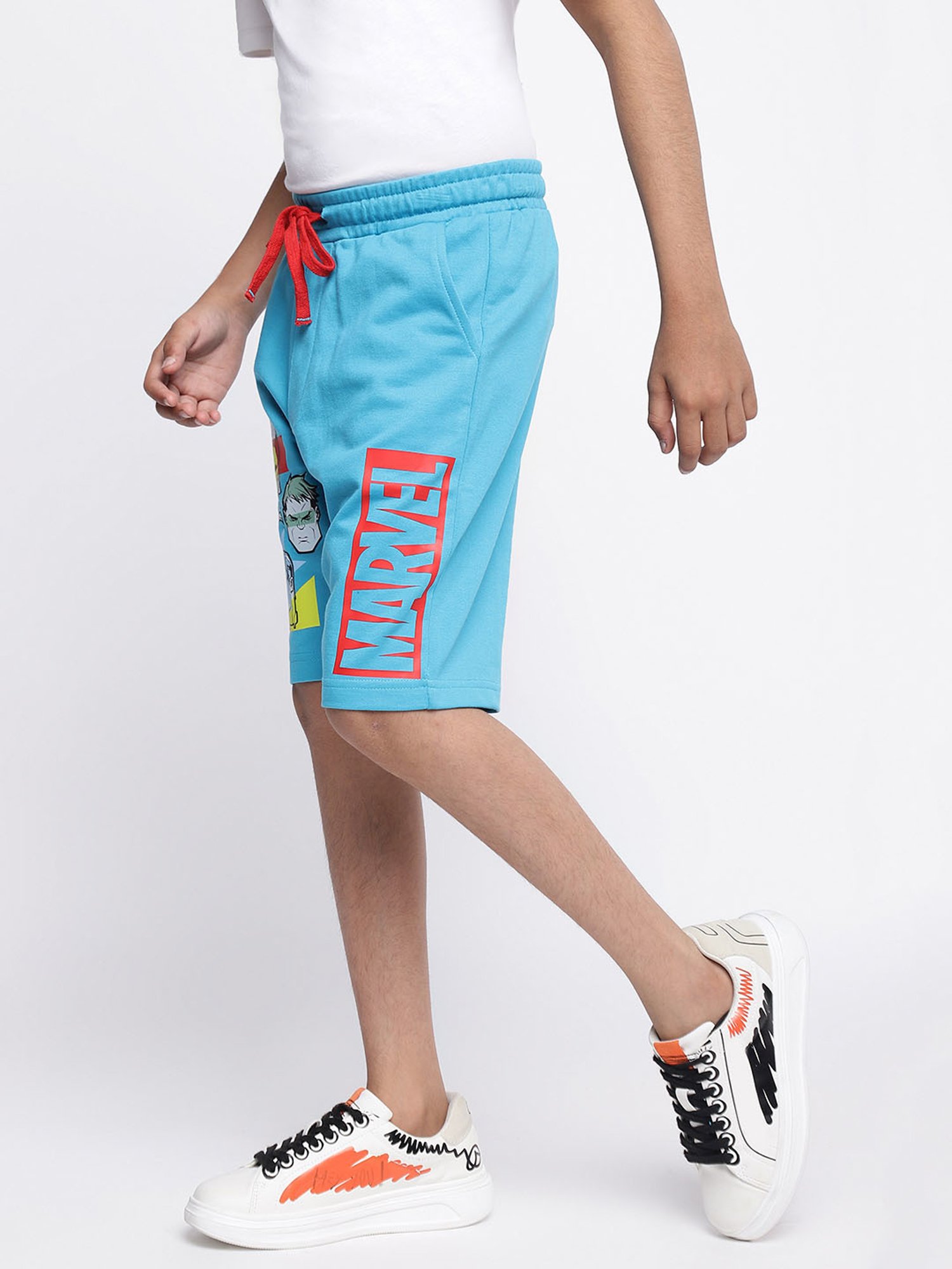 Lil Tomatoes Kids Aqua Printed Bermudas