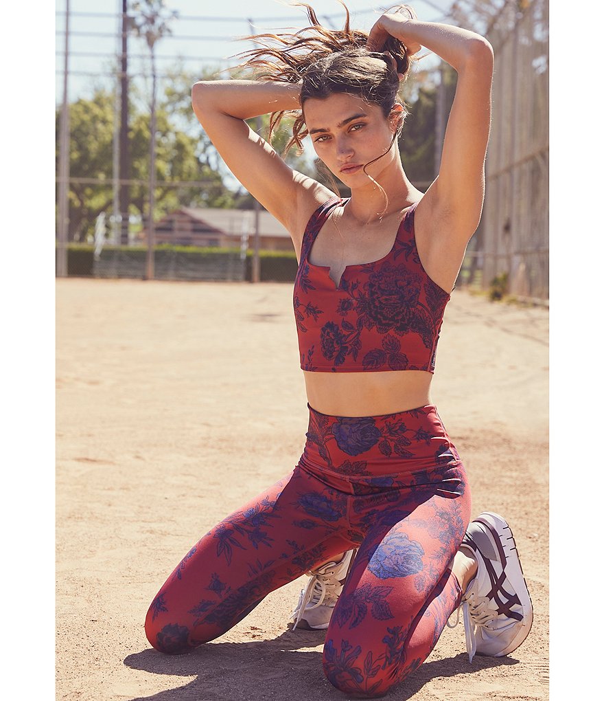 Free People FP Movement Lose Control Floral Printed Pull-On Leggings