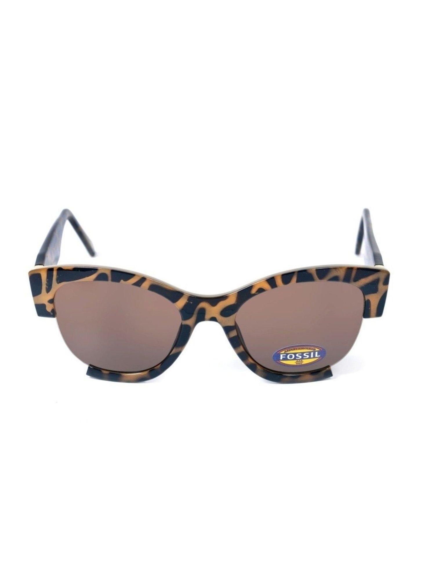 Fossil Dark Brown Cat Eye UV Protection Sunglasses for Women