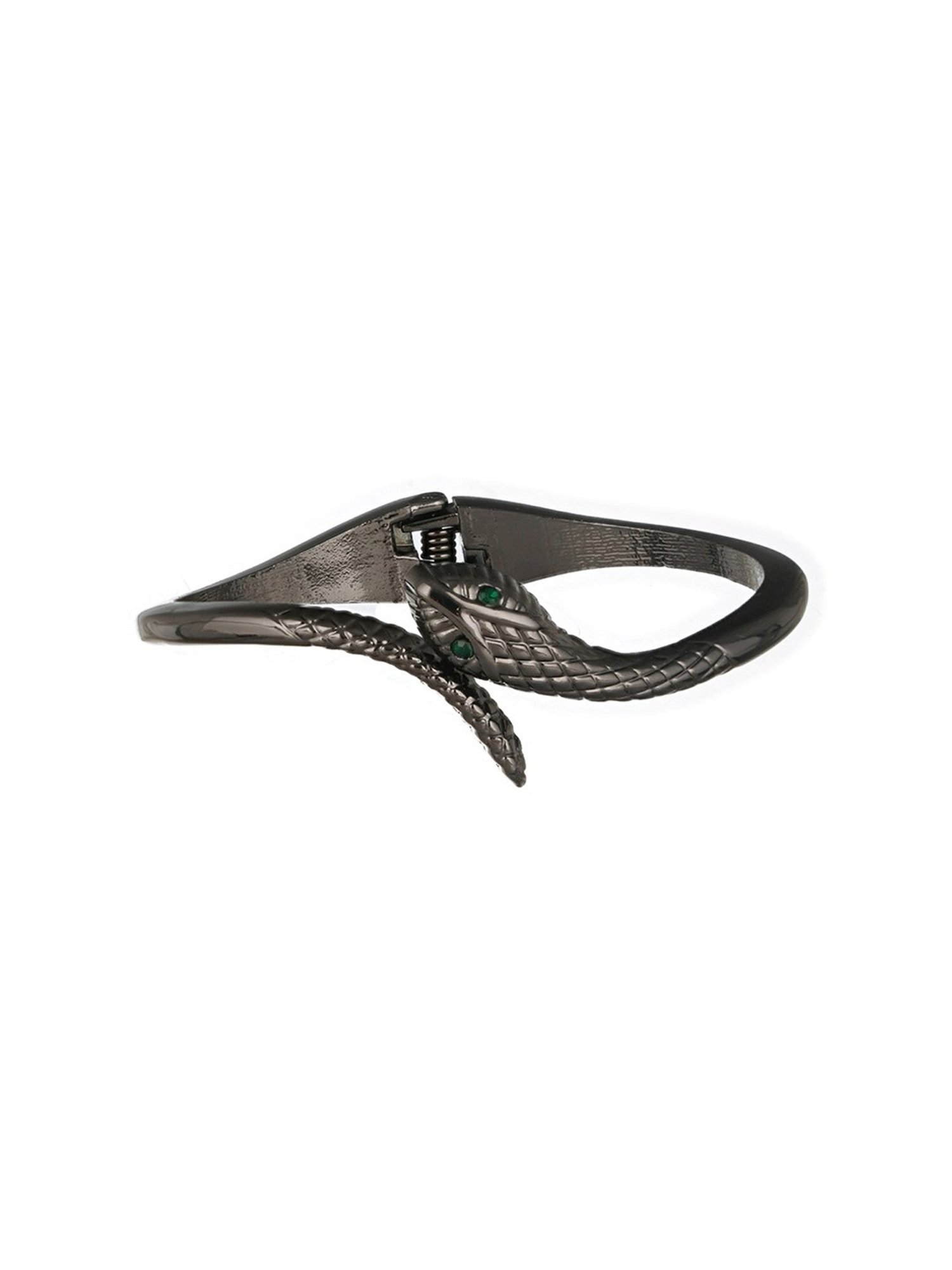 Prita by Priyaasi Blue-Eyed Studded Snake Gunmetal-Plated Bracelet