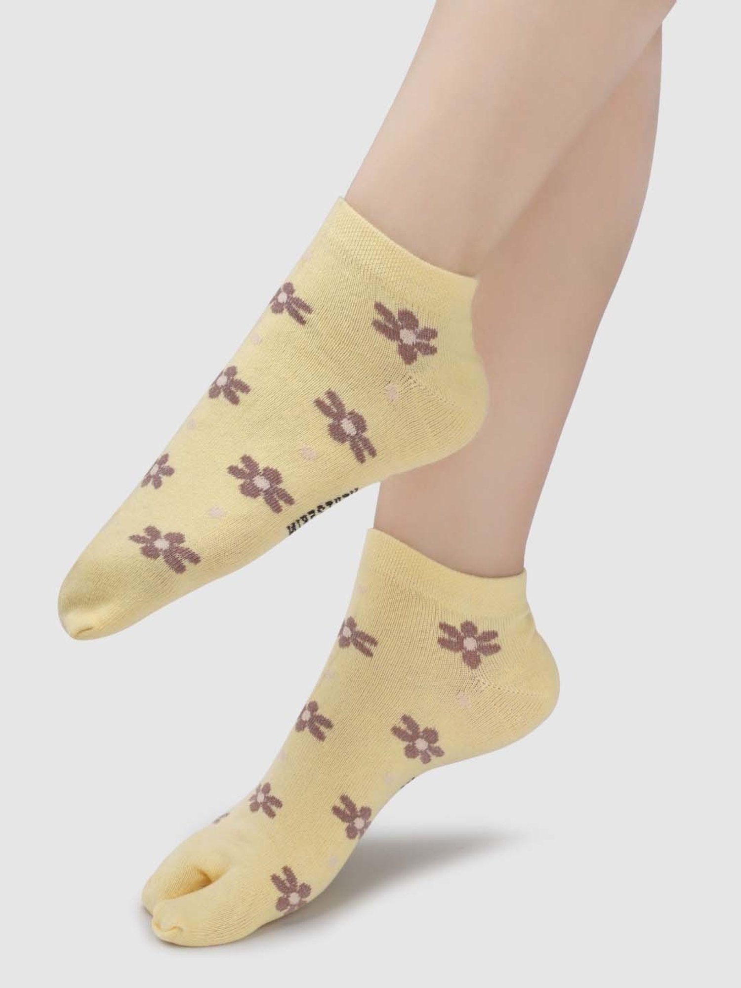 NEXT2SKIN Grey & Beige Cotton Thumb Socks - Pack Of 3