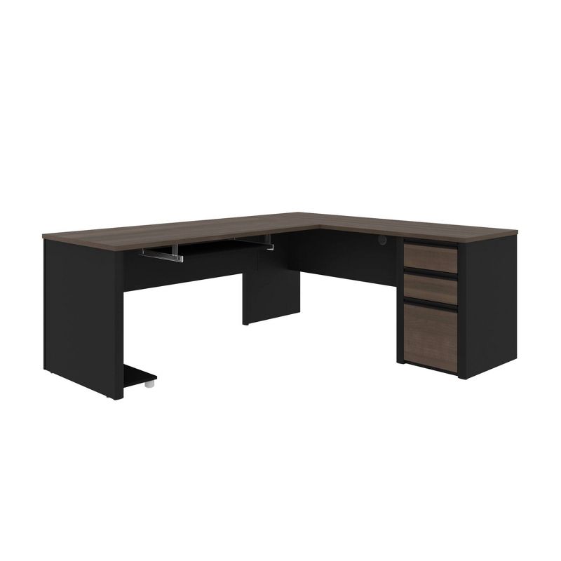 Connexion L Shaped Workstation Antigua/Black - Bestar