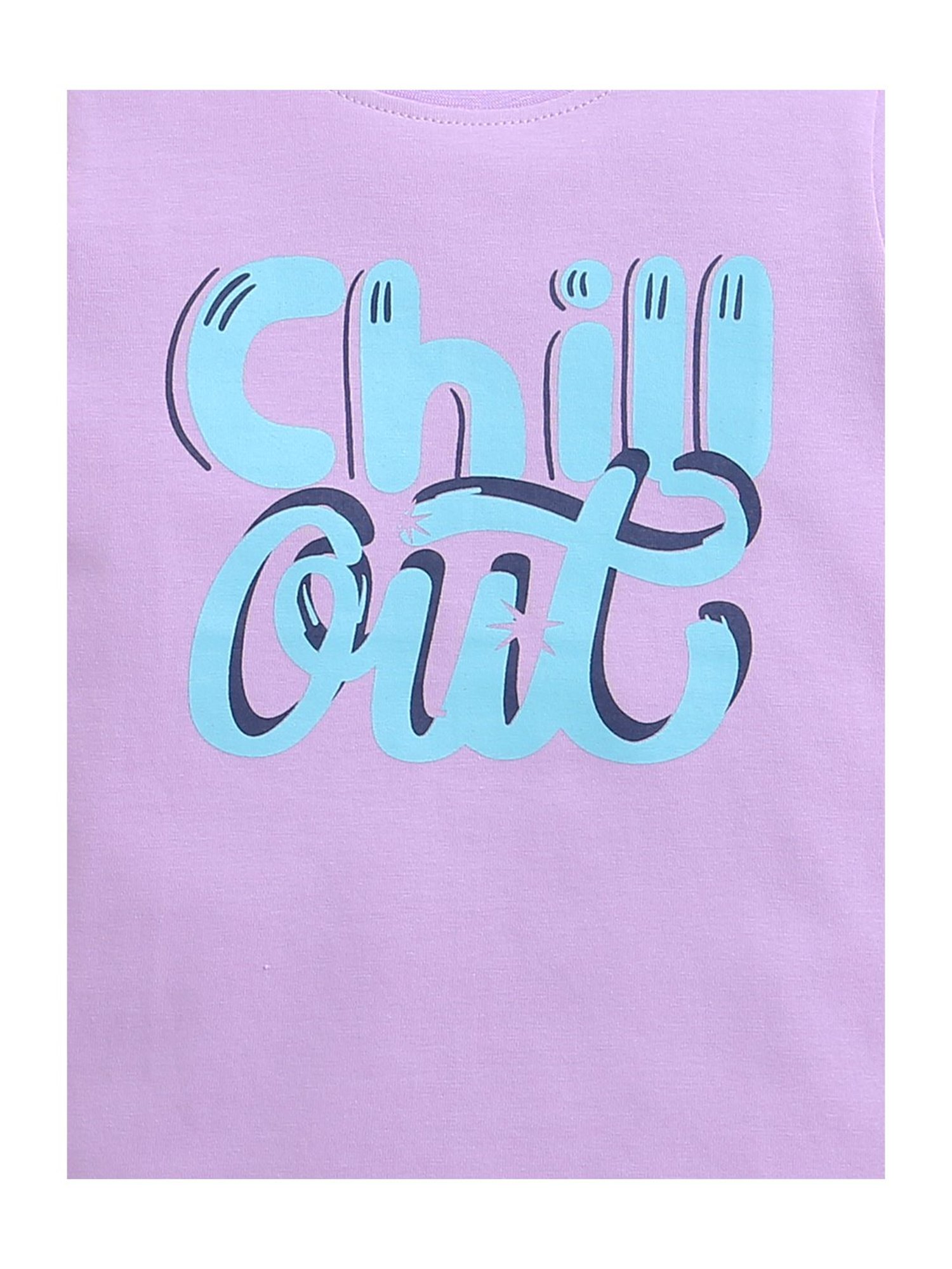 Bumzee Kids Lavender Graphic Print T-Shirt