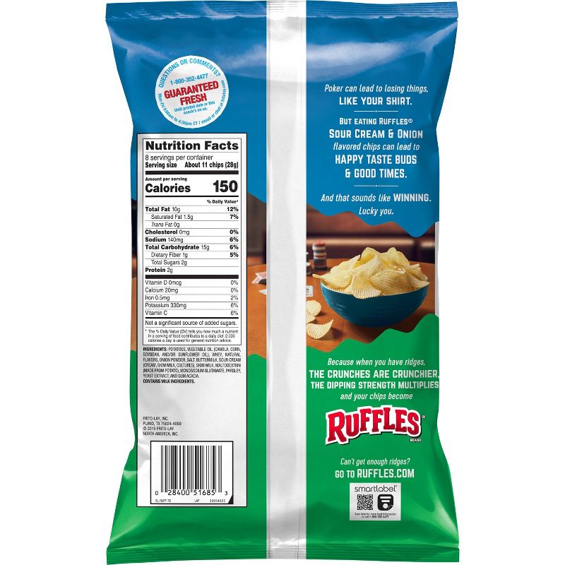 Ruffles Sour Cream And Onion Chips - 8.5oz