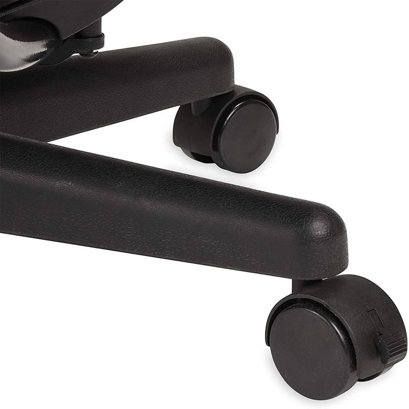 Gaiam Ultimate Fitness Anti Burst Balance Ball Chair with Swivel 5 Wheel Base to Improve Posture, Spinal Alignment, and Core Strength, Black