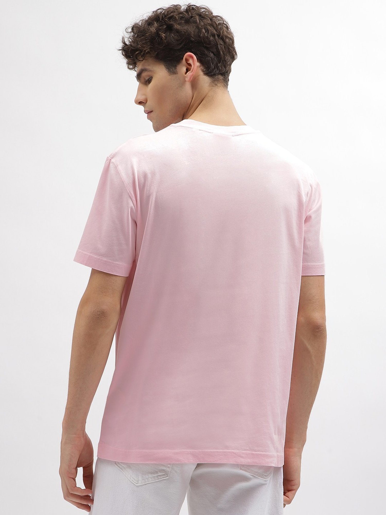 Gant Pink Cotton Relaxed Fit Printed T-Shirt