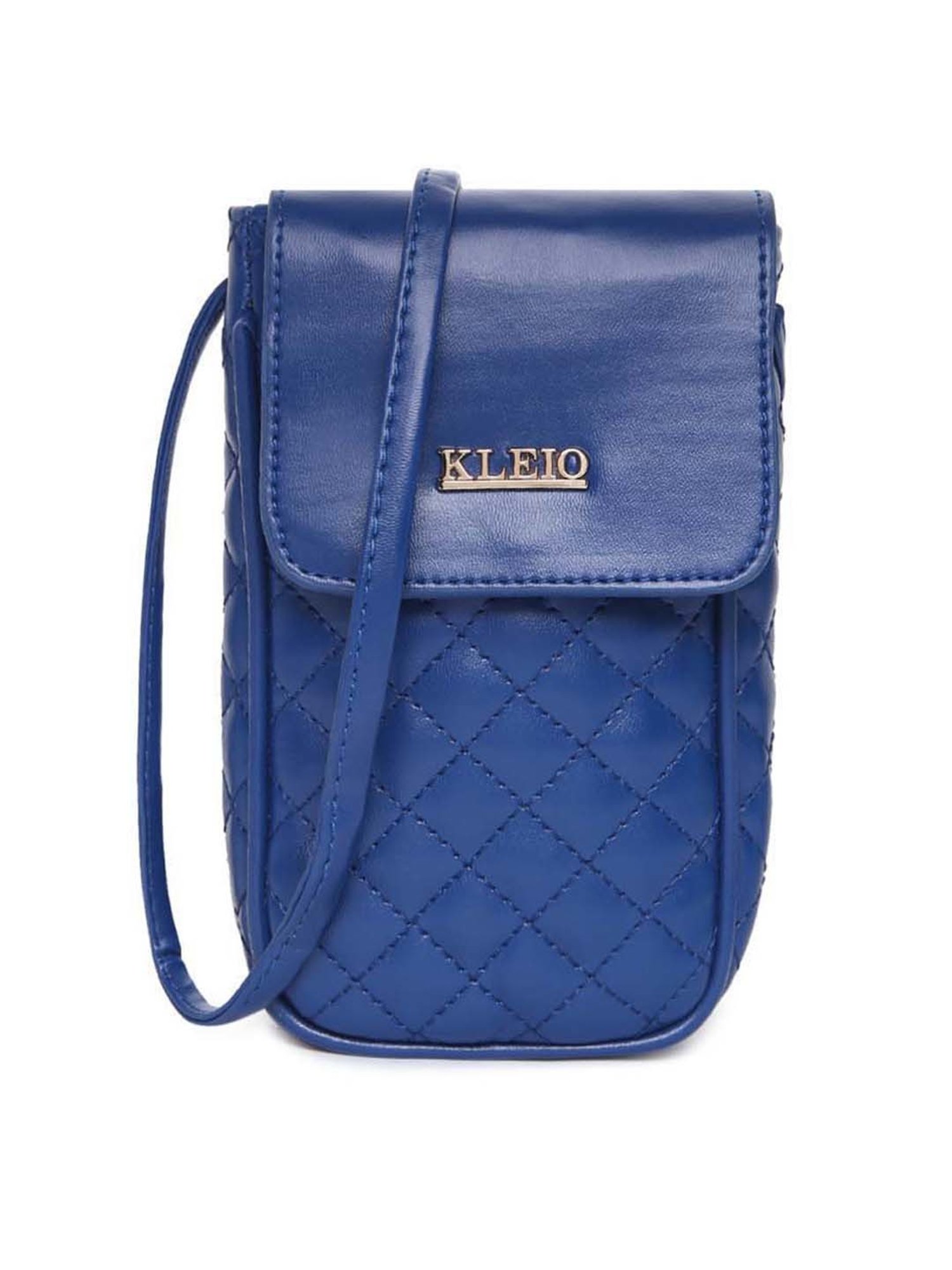 KLEIO Royal Blue Quilted Mobile Pouch