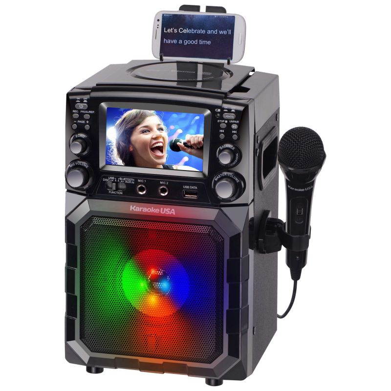 Karaoke USA Portable CD/MP3 Karaoke Player - Bluetooth, Recording Function & Built-In Battery