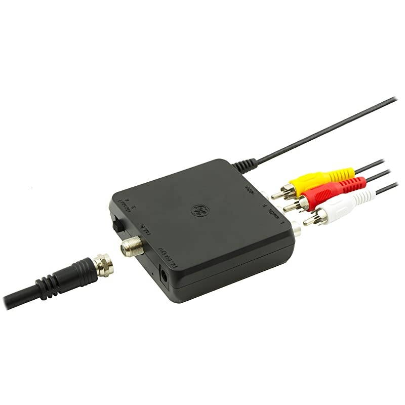 Compact RF Modulator Audio Video to Older TV Black 34138