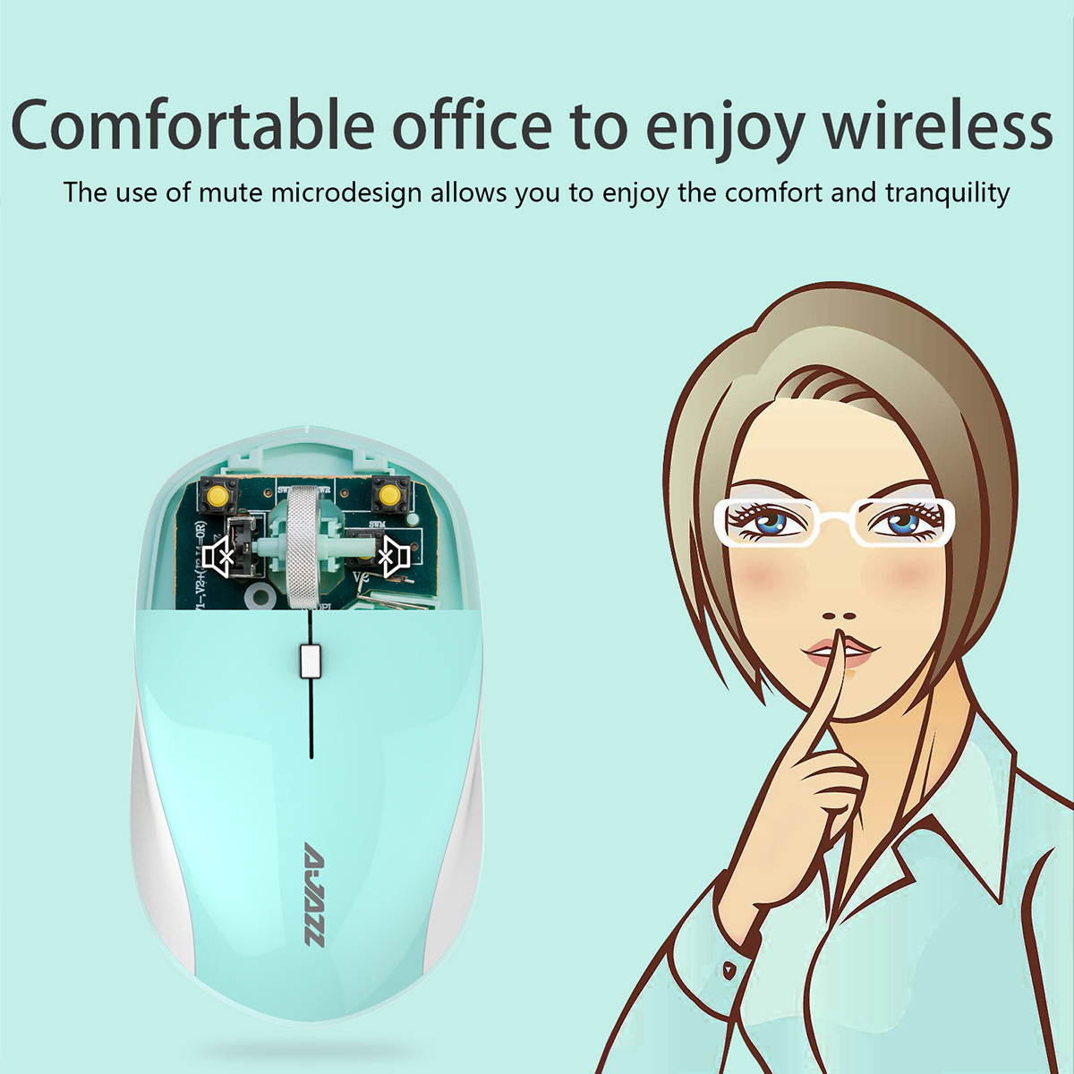 UrChoiceLtd&reg; Keyboard Mouse Combo Ajazz 352i Wireless Retro Punk Design Ultra Slim Silent Mute Usb Multimedia Ergonomic Metal Keyboard Mouse Sets Optical 1600DPI 4 Buttons