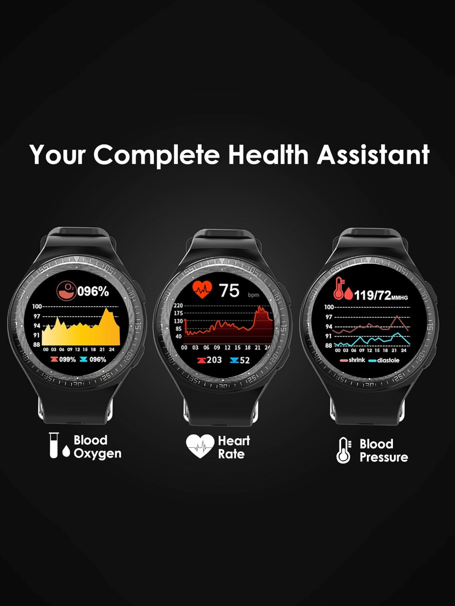 Probus MT3 Full Touch Screen Smartwatch (Black)