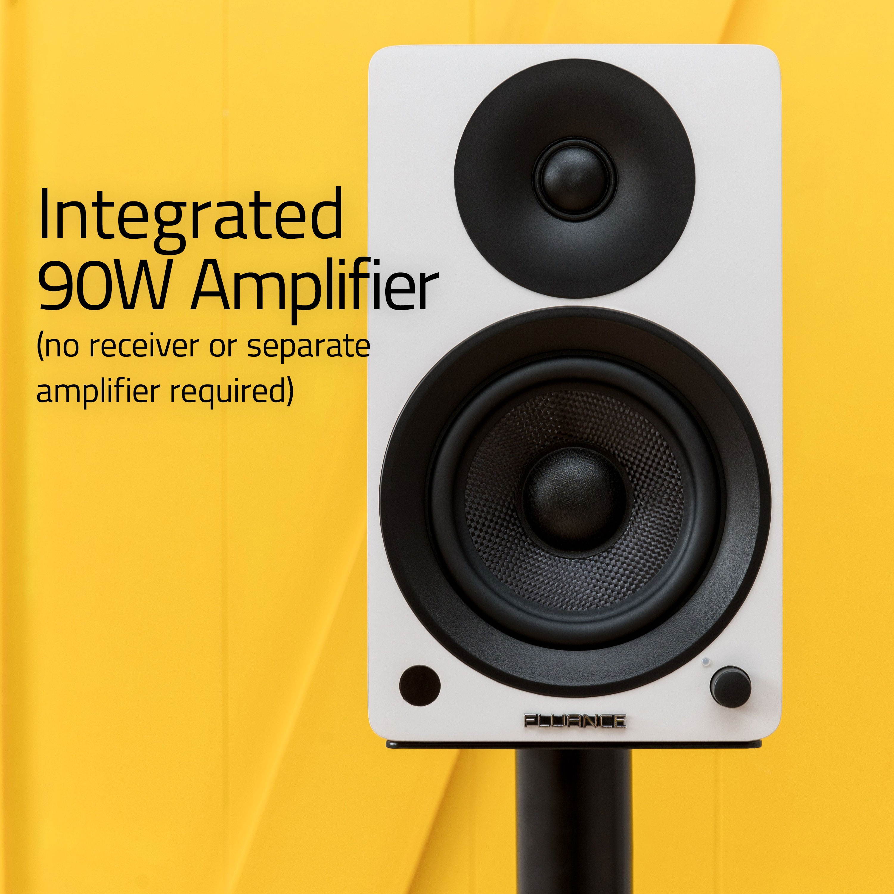 Fluance Ai41 Powered 2-Way 2.0 Stereo Bookshelf Speakers with 5" Drivers, 90W Amplifier for Turntable, TV, PC and Bluetooth 5 Wireless Music Streaming with RCA, Optical & Subwoofer Out (Black Ash)