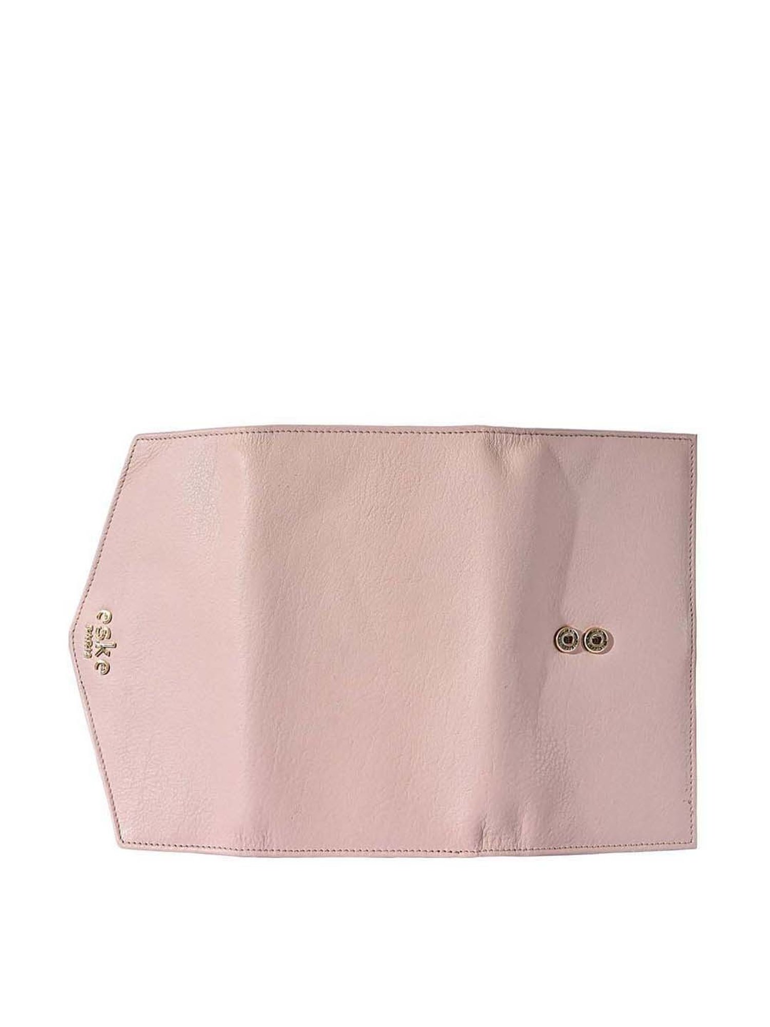 Eske Petra Pink Solid Tri-Fold Wallet for Women