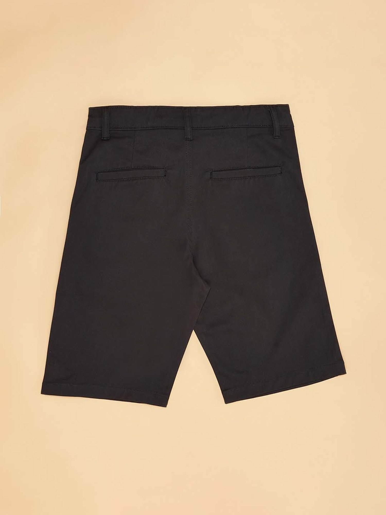 YU by Pantaloons Kids Black Cotton Regular Fit Shorts