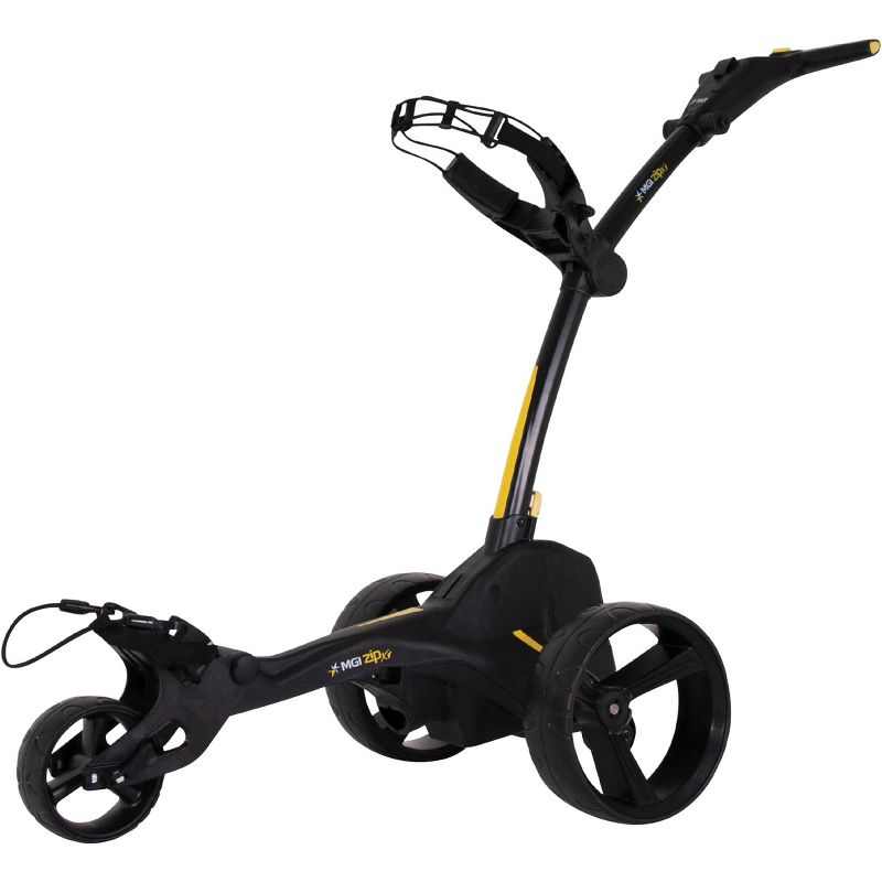 MGI Zip X1 Electric Golf Push Cart Swivel Wheel Caddie with Accessories, Black