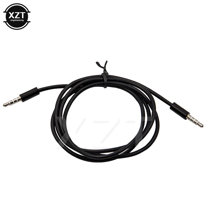 1PCS 1M Extension Audio Cable  3.5MM Male To Male 4-Pole 3 Ring AUX Extension Cable For Speakers Headphone MP3 high quality