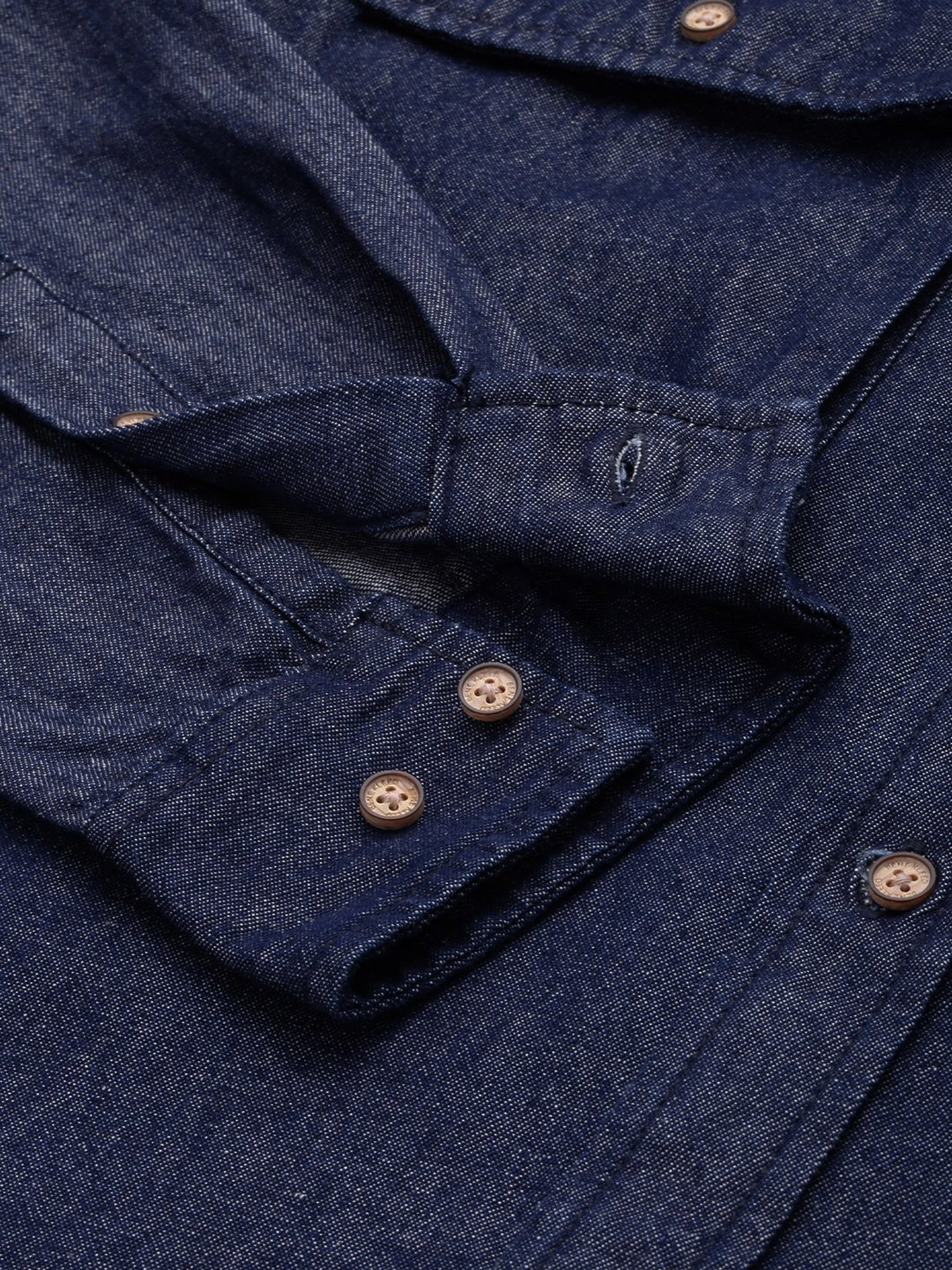 Bene Kleed Navy Regular Fit Denim Shirt
