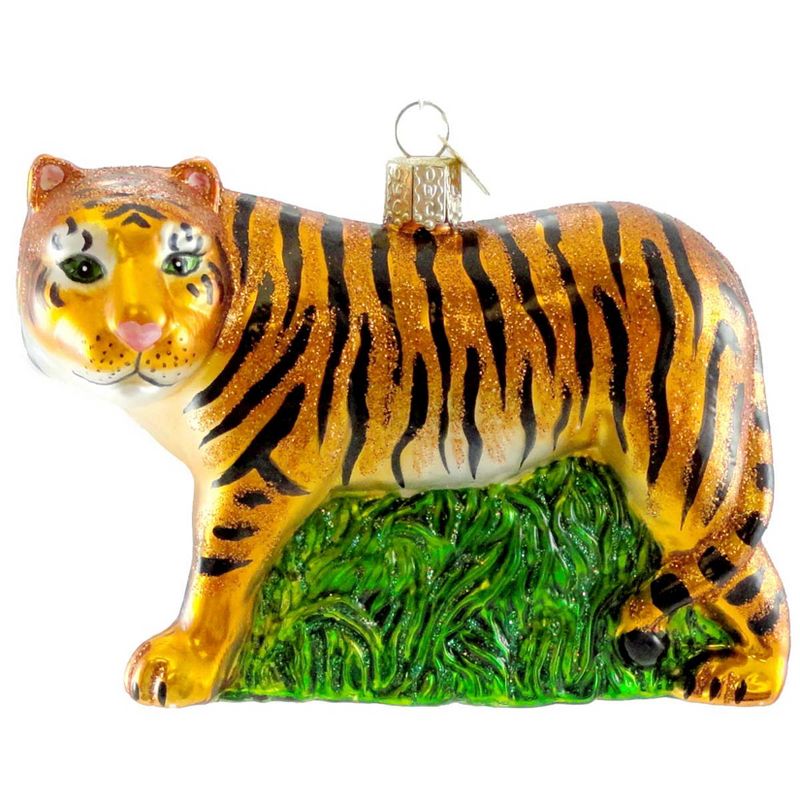 Old World Christmas 3.25" Tiger Ornament Wildlife Tiger  -  Tree Ornaments