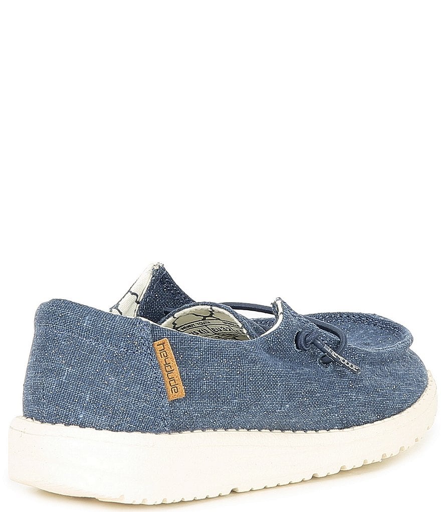 Hey Dude Girls' Wendy Linen Washable Slip-Ons (Toddler)