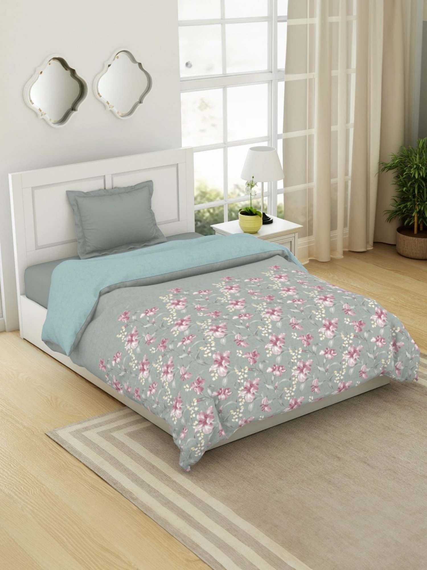 Spaces Bohemia Moon Rock Cotton 144 TC Single Bed Quilt