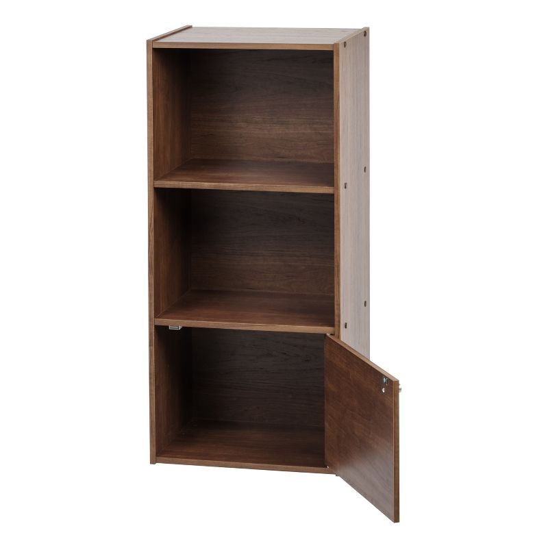 IRIS 3 Tier Shelf with Door Brown