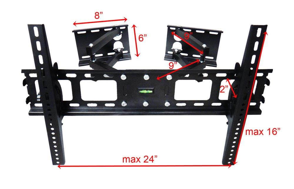 Impact Mounts Corner TV Wall Mount for Plasma, LCD, LED TVs 37 -63" (37 40 42 46 47 50 55 60 63) Full Motion Articulate Articulating Tilts Swivels