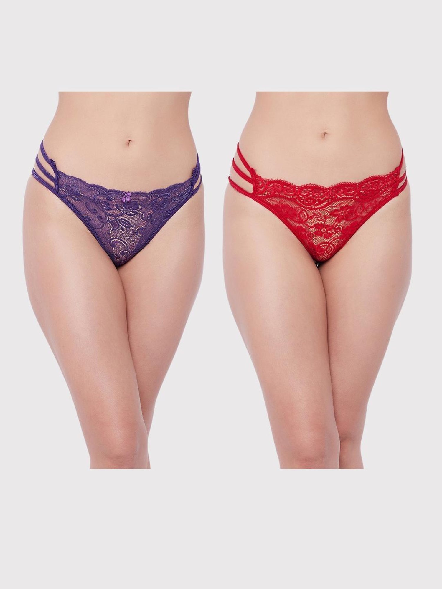 Secrets By ZeroKaata Multicolor Lace Panty (Pack of 2)