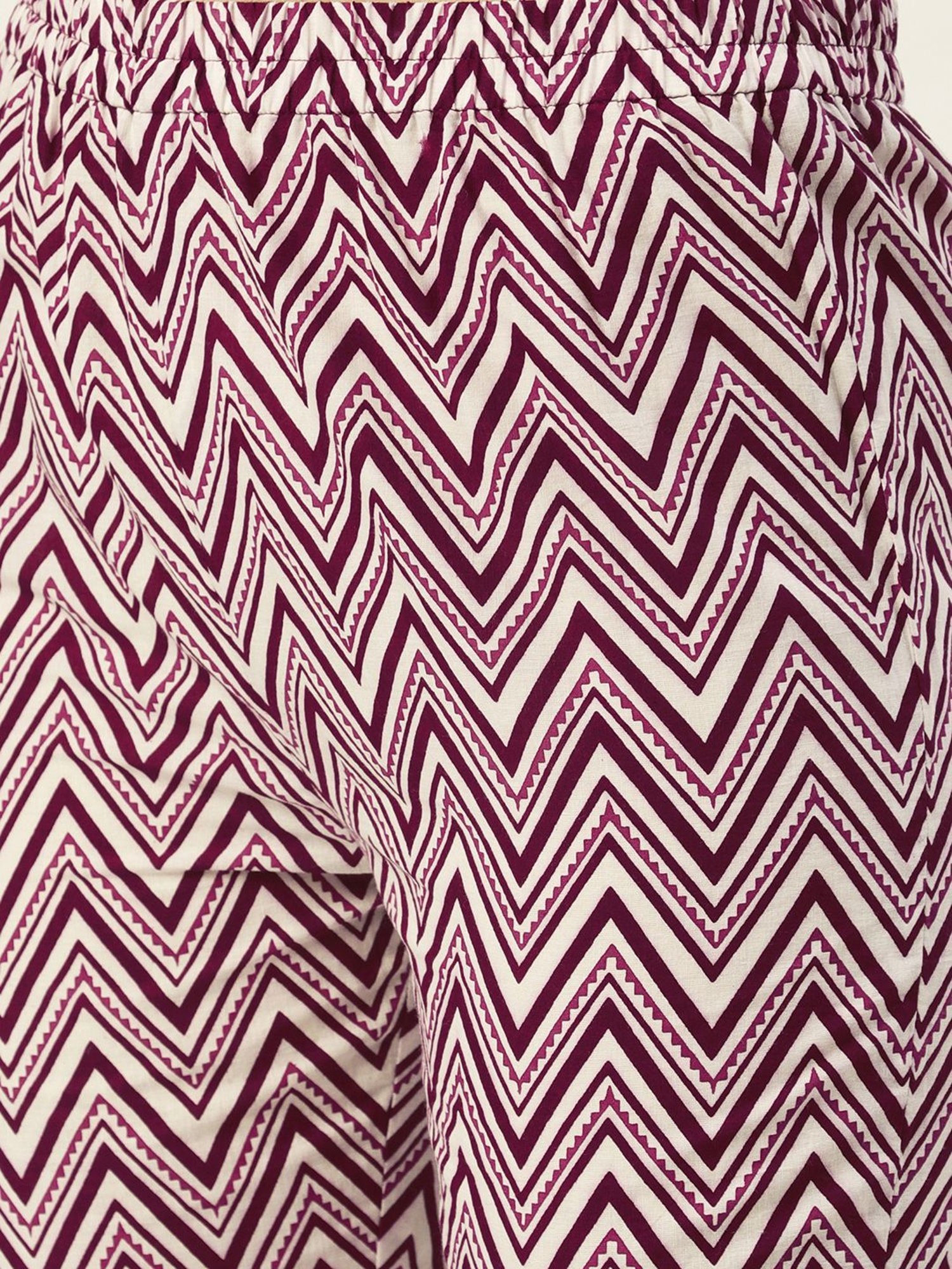 Anubhutee Maroon Cotton Printed Kurta Pant Set With Dupatta