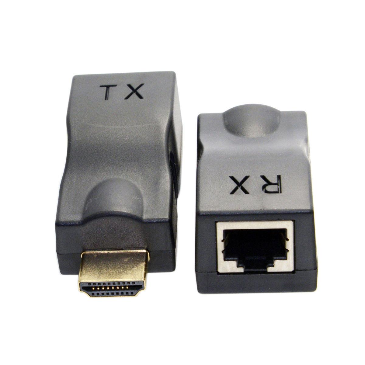 RJ45 to HDMI 1.4 Extender Over Single Ethernet LAN RJ45 CAT5E CAT6 30m