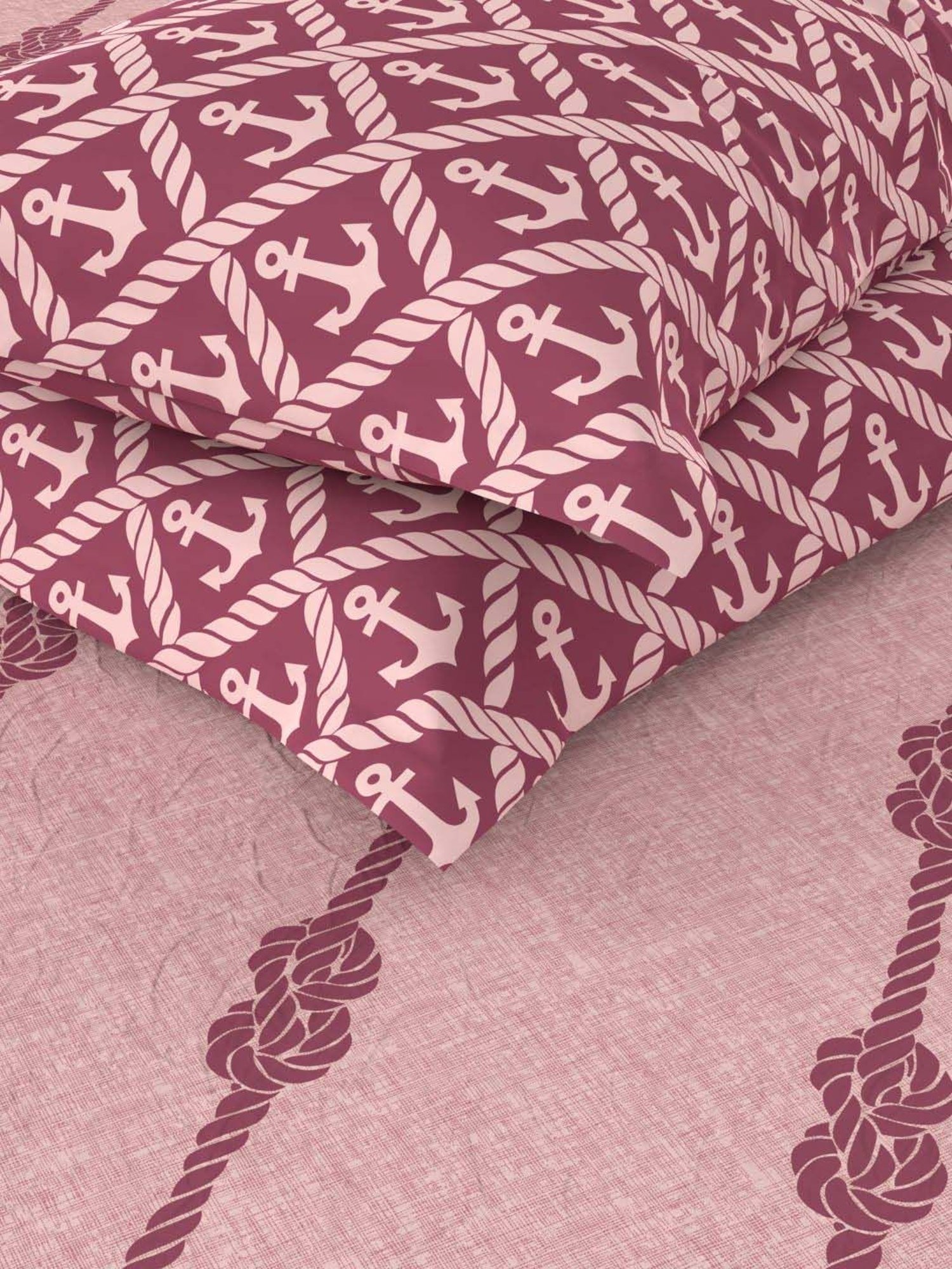 House This Juniper Blue Cotton 600 TC Double Size Bedsheet With Pillow Covers