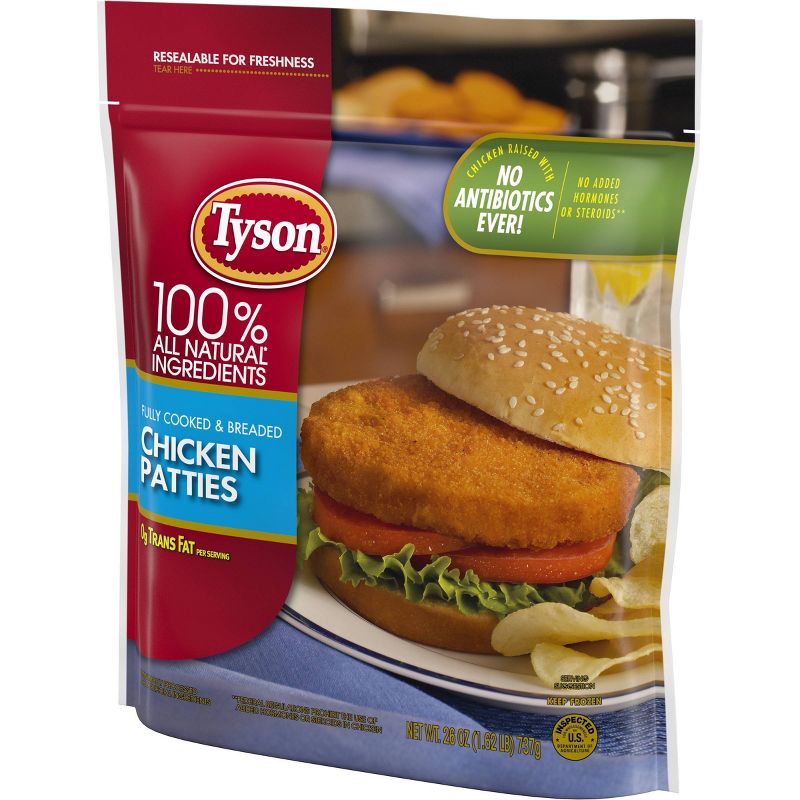 Tyson All Natural Chicken Breast Patties - Frozen - 26oz