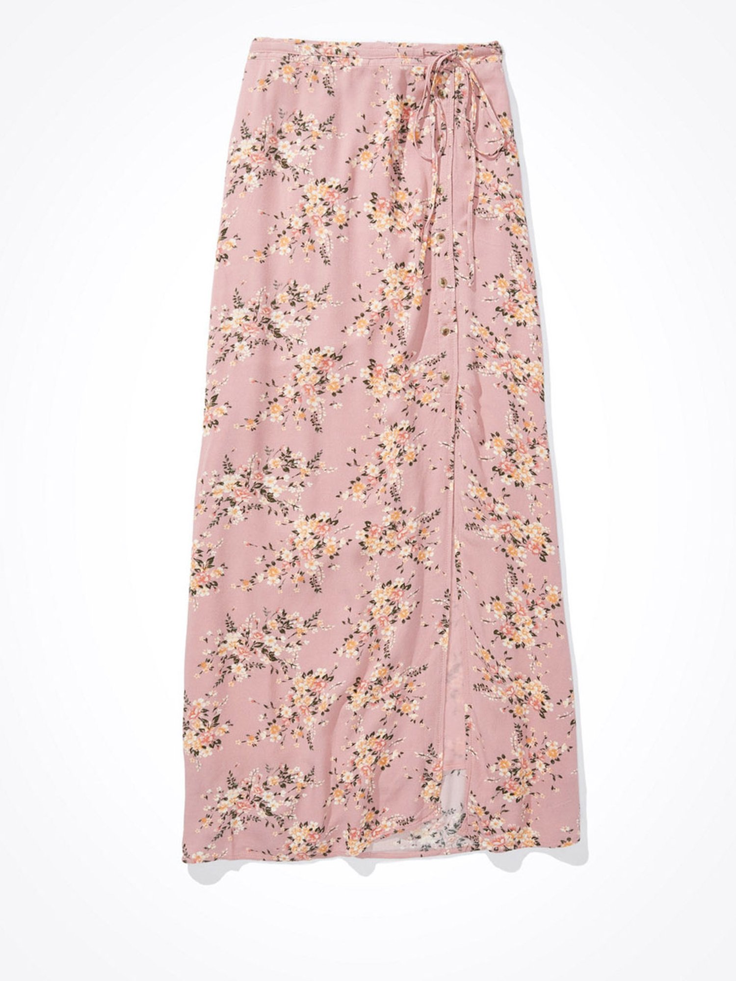 American Eagle Outfitters Pink Printed Maxi Skirt