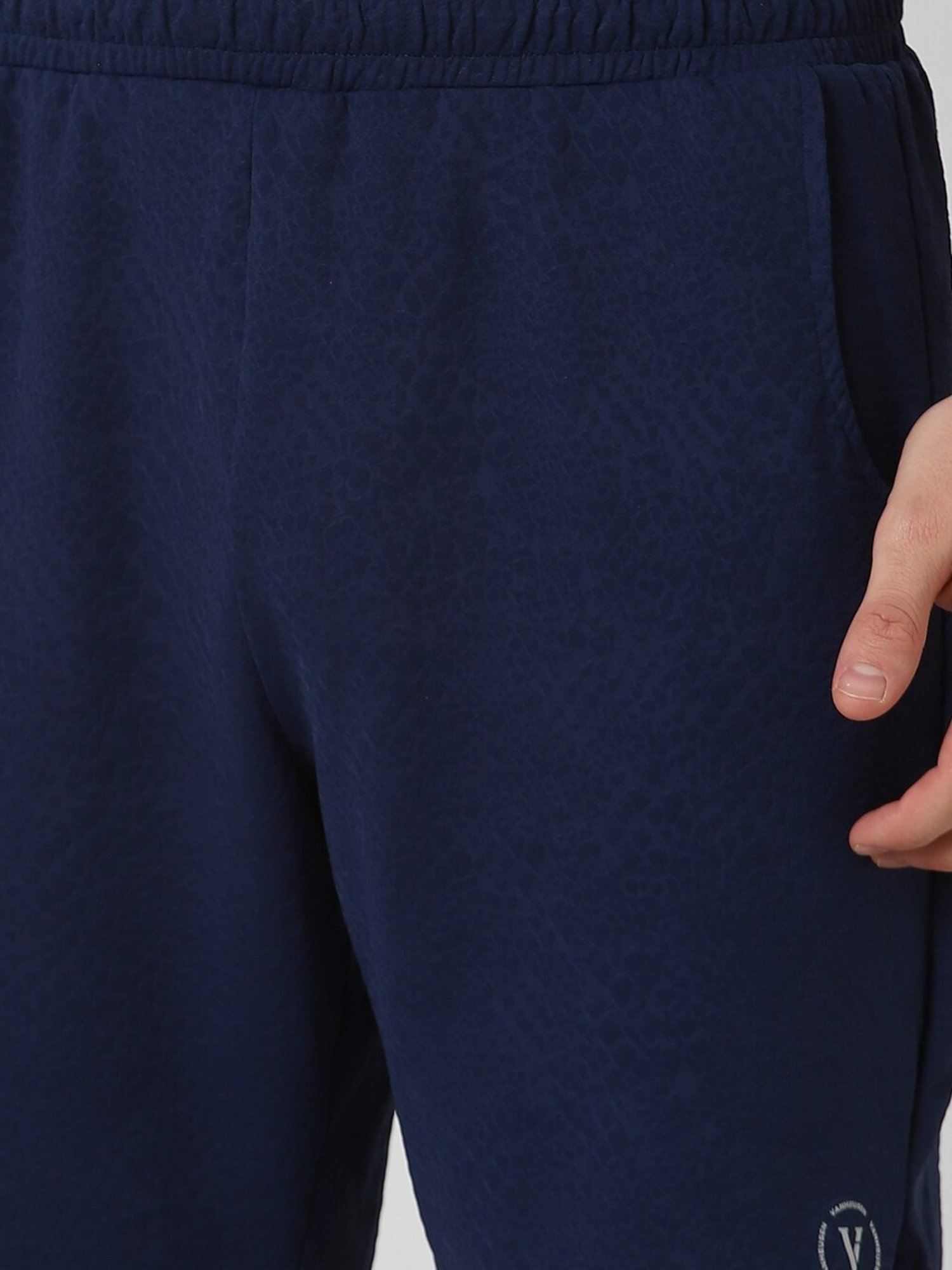 Van Heusen Navy Regular Fit Shorts