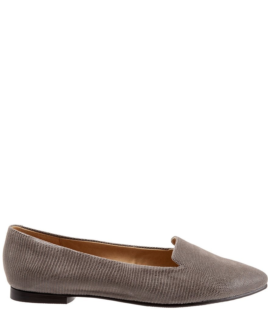 Trotters Harlow Lizard Patent Suede Leather Slip-Ons