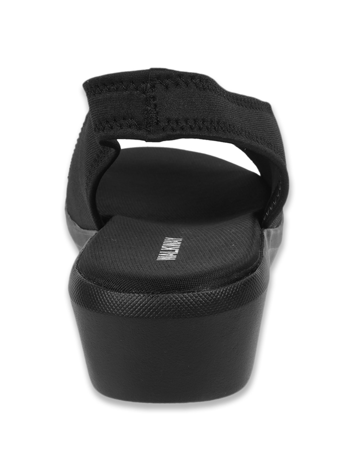 Walkway Women's Black Sling Back Wedges