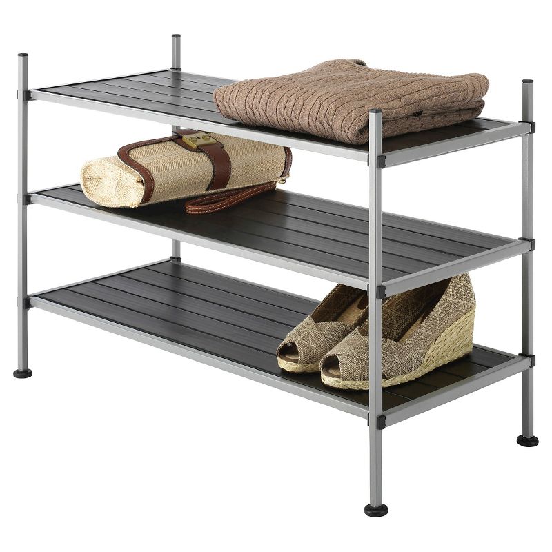 Whitmor 3 Tier Storage Shelf Gray