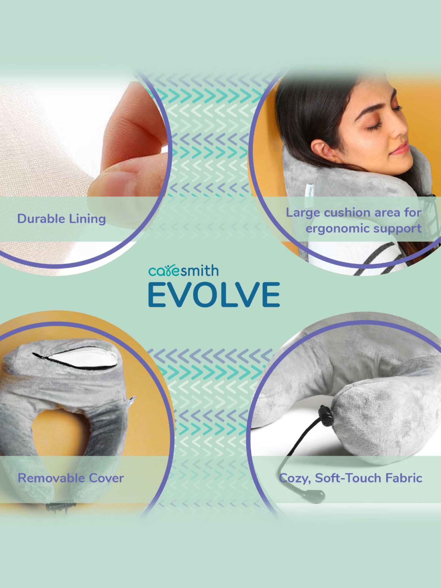 Caresmith Evolve CS111 Travel Pillow (Grey)