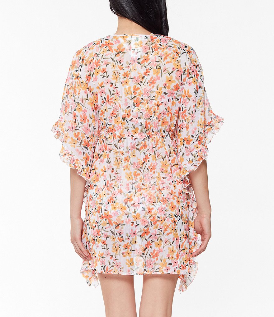 Becca by Rebecca Virtue Beach Date Hooded V-Neck Sleeveless Swim Cover Up Dress