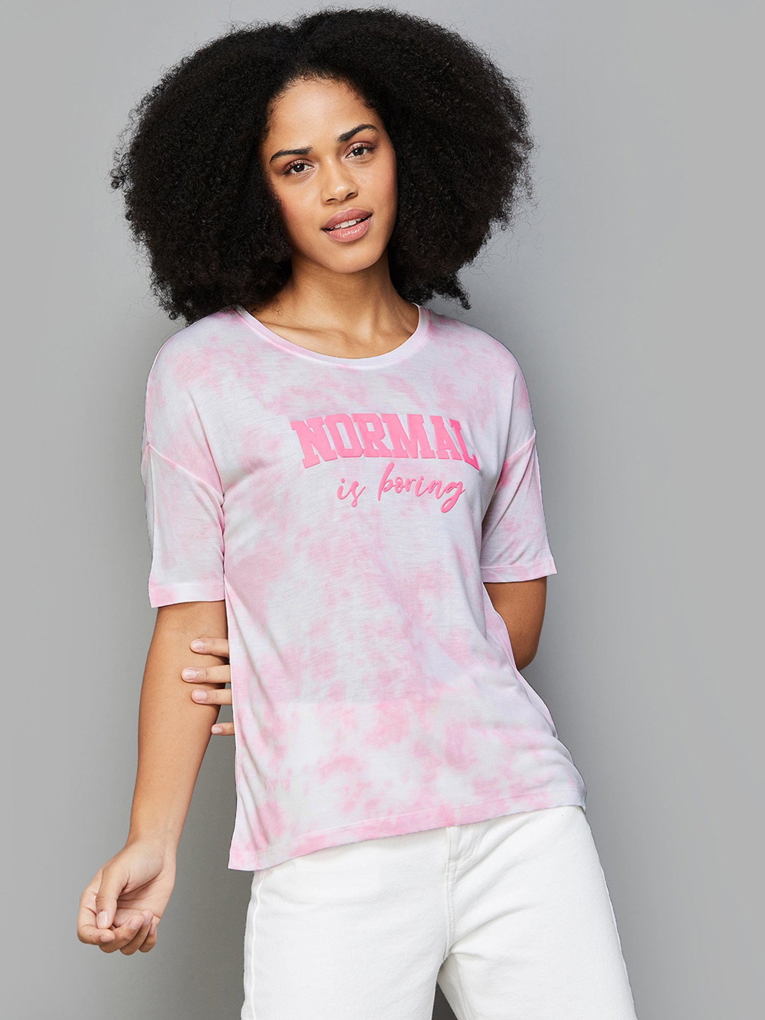 Fame Forever by Lifestyle Coral Graphic Print T-Shirt