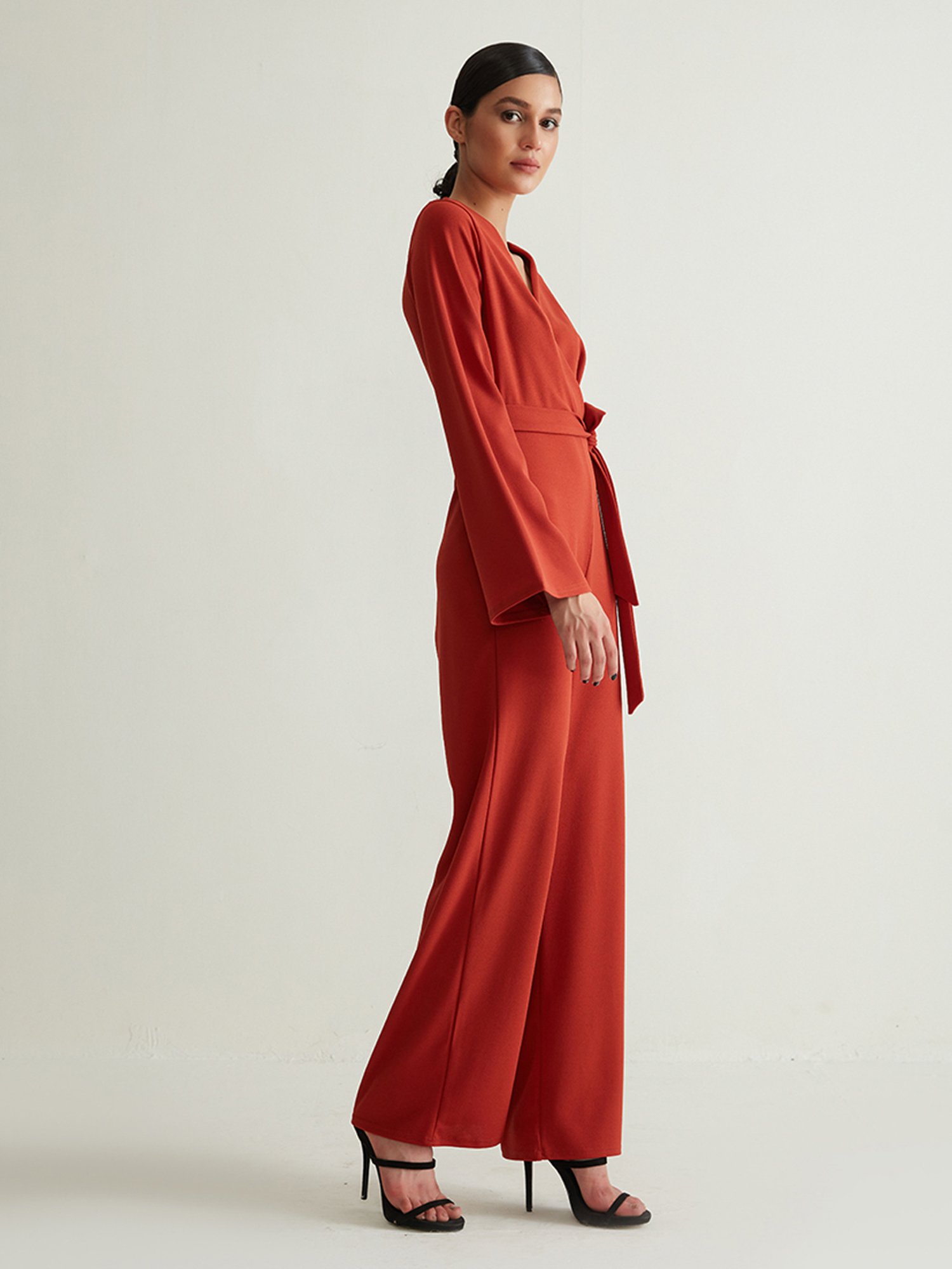 Cover Story Rust Jumpsuit