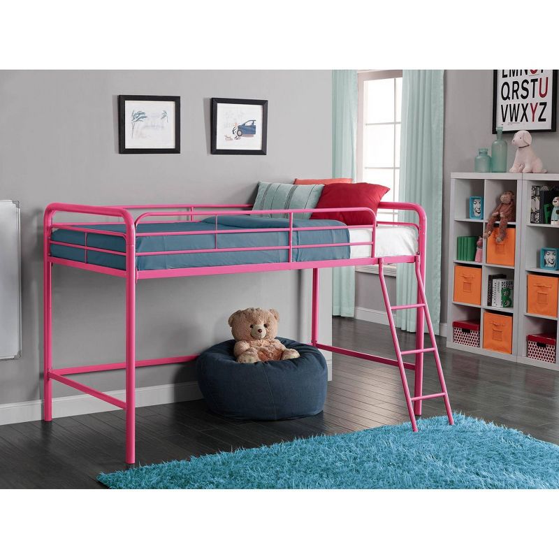 Adeline Junior Metal Loft Bed Pink - Room & Joy