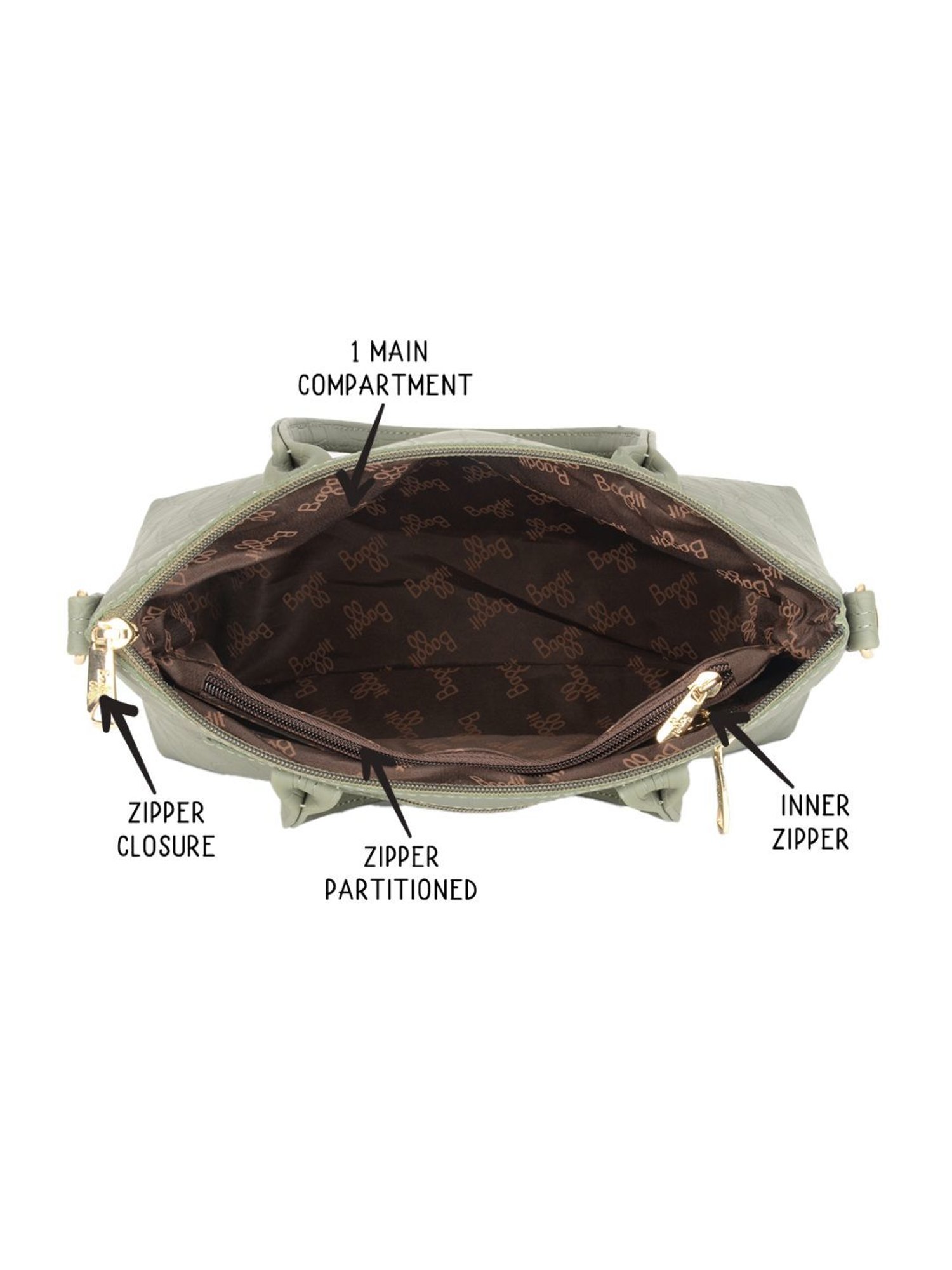 Tohl Avon Black Solid Medium Handbag