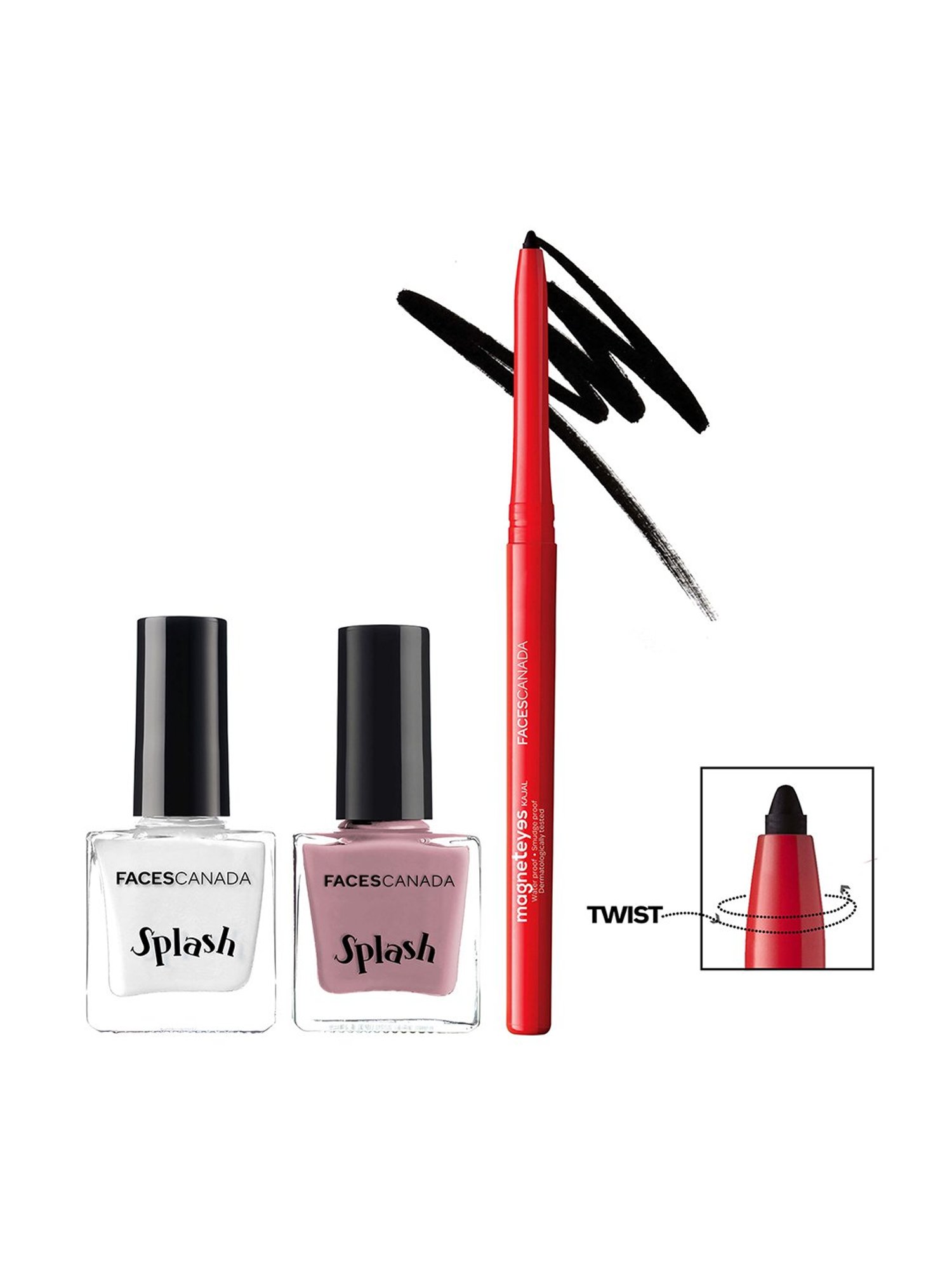 Faces Canada Eye & Nail Combo - Magneteyes Kajal and Splash
