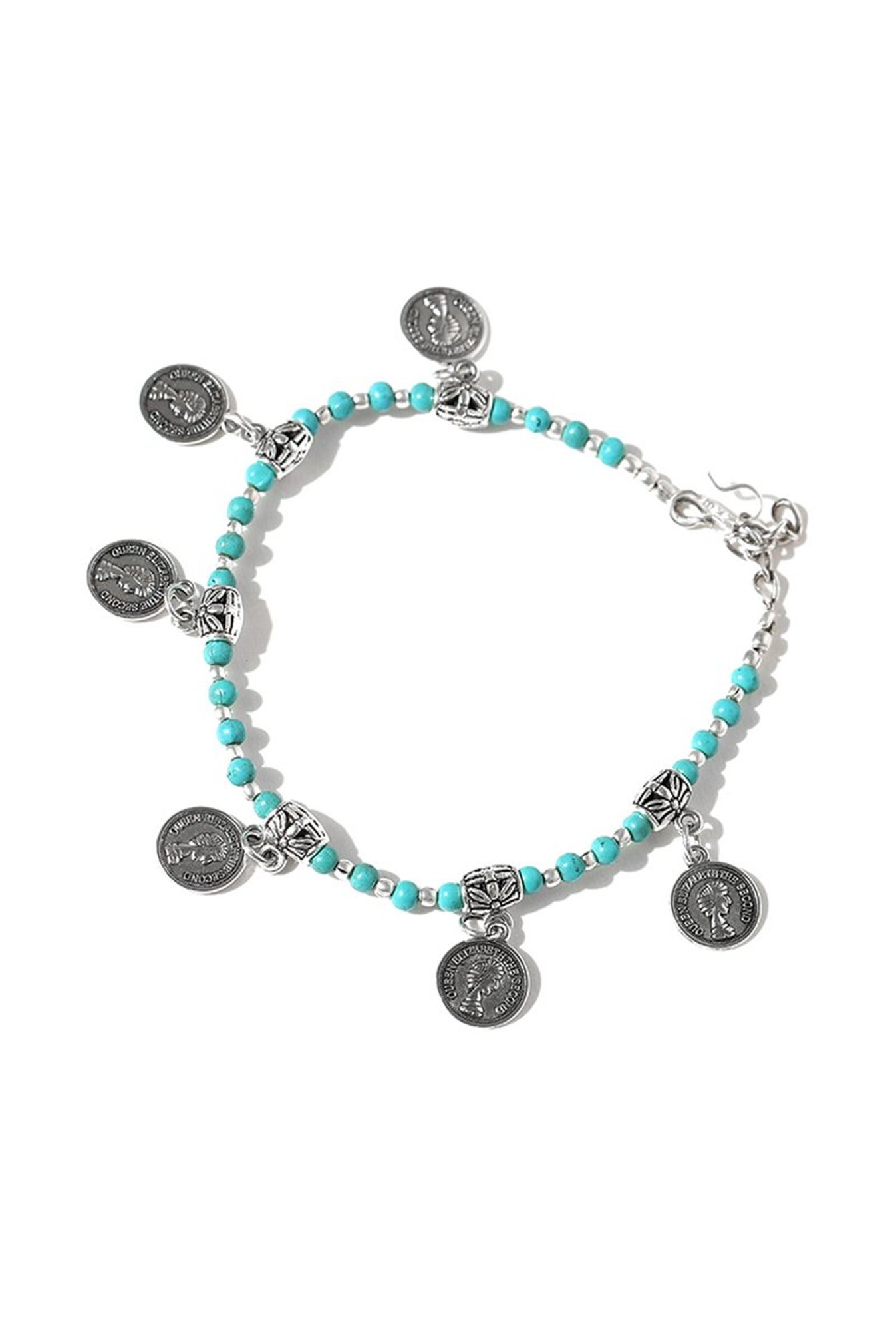 Prita Silver Brass Flexible Anklet