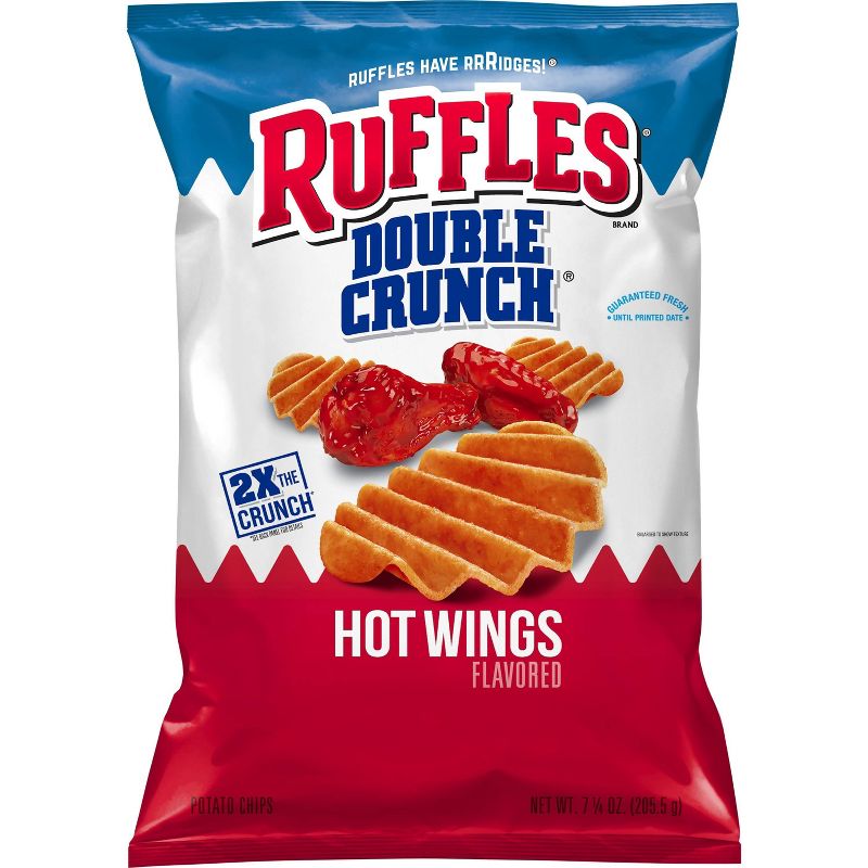 Ruffles Double Crunch Hot Wings Potato Chips - 8.5oz